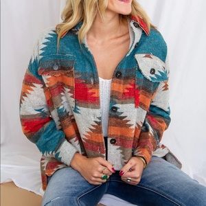 La Miel Eldora Aztec Shacket